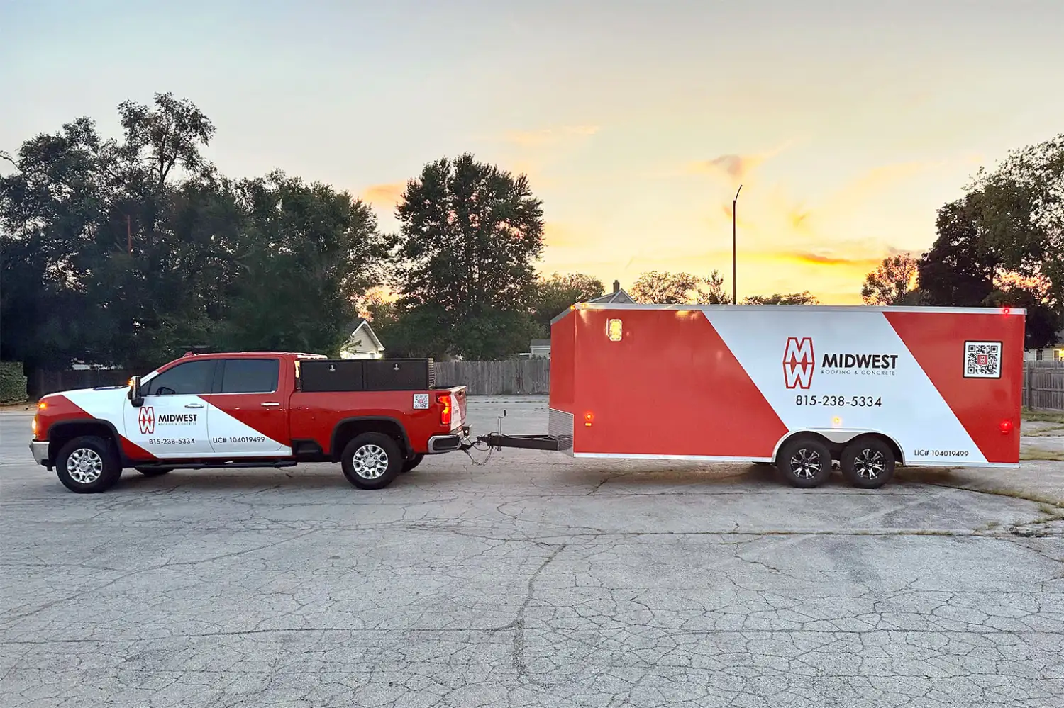 Midwest roofing truck